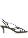3.1 Phillip Lim Louise Leather Slingback Sandals In Green