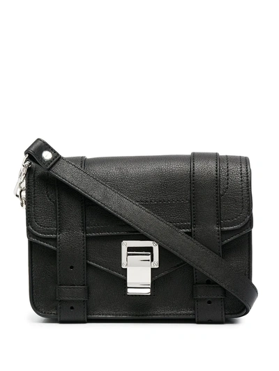 Proenza Schouler Lux Leather Ps1 Mini Crossbody In Black