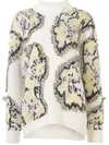 3.1 Phillip Lim Intarsia Knitted Turtleneck Sweater In White