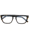 Saint Laurent Sl 242 Square-frame Glasses In Brown