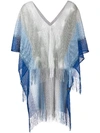 M Missoni Poncho In Colour-block-optik In Blue