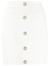 Balmain Mini High-waisted Quilted Skirt In White