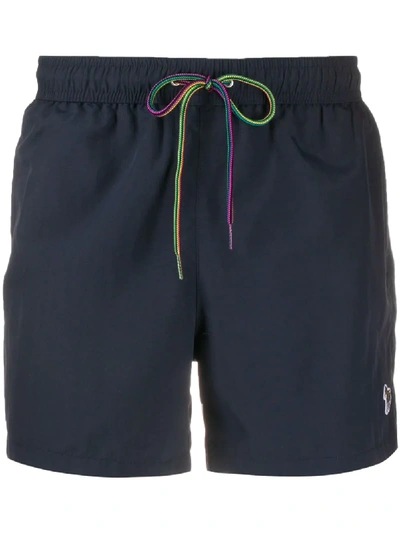 Paul Smith Drawstring-waist Swim Shorts In Blue