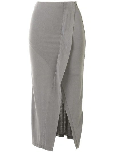 Iro Draped Wraparound Midi Skirt In Grey
