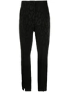 Anine Bing Front Slit Tailored Trousers In Black