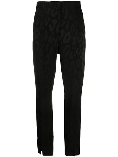 Anine Bing Front Slit Tailored Trousers In Black