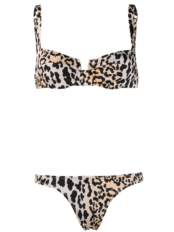 leopard print two piece bikini
