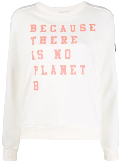 Ecoalf Slogan Print Sweatshirt In White