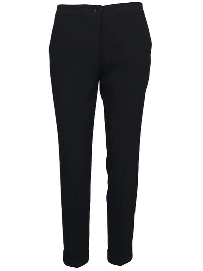 Etro Milano Turn-up Cuff Cady Trousers In Black