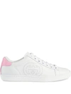 Gucci Ace Gg Sneakers In White Leather In White