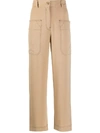 ALBERTO BIANI HIGH-RISE STRAIGHT-LEG TROUSERS