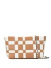 3.1 Phillip Lim / フィリップ リム Odita Medium Lattice Leather Pouch In Camel/white