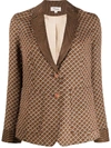 TEMPERLEY LONDON CECILIA GEOMETRIC-PRINT BLAZER