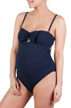 CACHE COEUR CACHE COEUR BOW ONE-PIECE MATERNITY SWIMSUIT,BM209