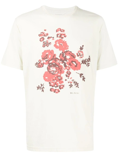 Universal Works Organic Cotton Flower Print T-shirt In Neutrals