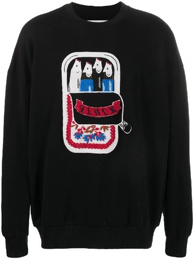 Henrik Vibskov Sardines Embroidery Sweatshirt In Black