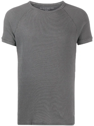 Majestic Block Texture T-shirt In Grey