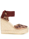 GUCCI HERITAGE GG 120MM PLATFORM ESPADRILLES