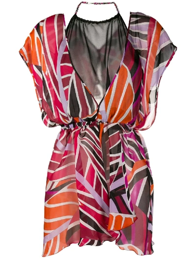 Pucci Sal-printed Short Dress In Pink