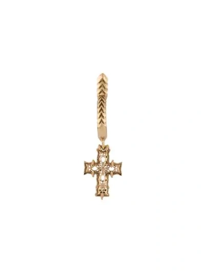 Emanuele Bicocchi Drop Cross Earring - 金色 In Gold