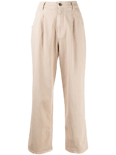 Brunello Cucinelli Wide-leg Trousers In Neutrals