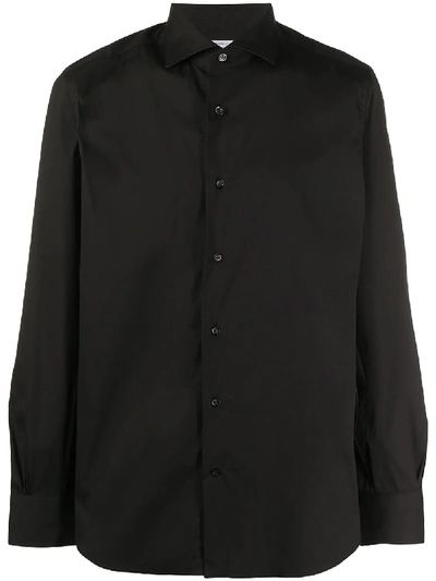 Mazzarelli Fitted Buttoned Shirt In Black