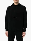 Sunspel Black Cotton Loopback Overhead Hoodie In Black