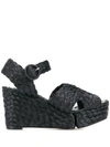 Paloma Barceló Lava Wedge-heel Espadrilles In Black