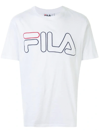 Fila Logo-embroidered T-shirt In White