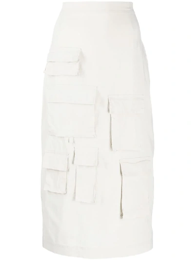 Rundholz Multi-pocket Skirt In White