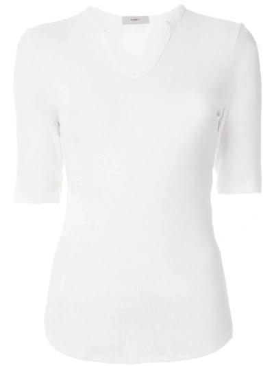 Egrey V-neck Blouse In White