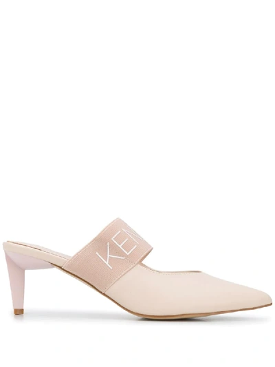 Kendall + Kylie Lacey Mules In Beige In Pink