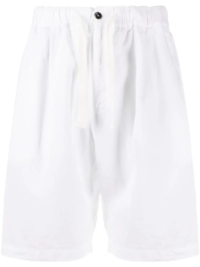 Pt01 Drawstring Deck Shorts In White