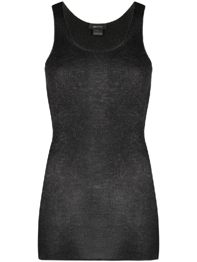 Avant Toi Knitted Waistcoat Top In Black