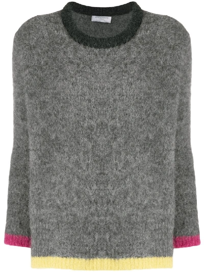 Société Anonyme Contrast-trim Sweater In Grey