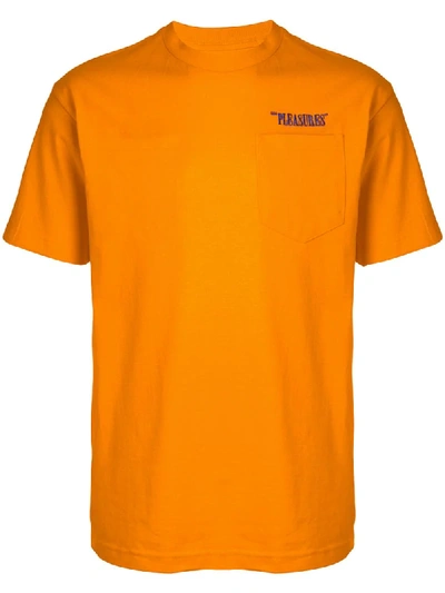 Pleasures Balance Cotton T-shirt In Orange