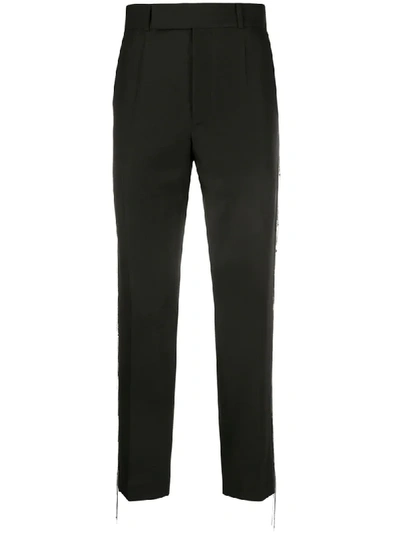 Haider Ackermann Embellished Cropped Trousers In Black