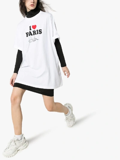 Vetements T-shirt Mit "i Love Paris Hilton"-print In White