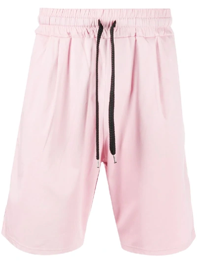 Family First Stretch-cotton Track Shorts In Pink