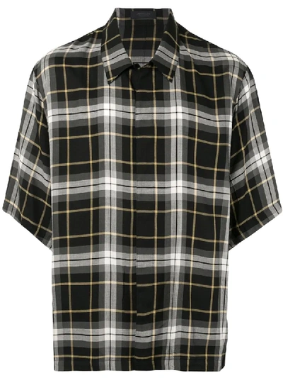 Undercover Plaid Print Shirt In Brown