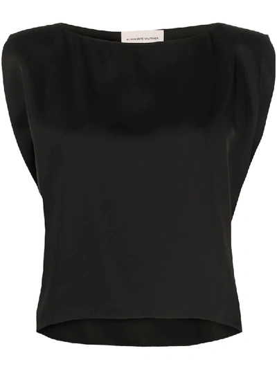 Alexandre Vauthier Cropped Blouse In Black