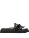 Alyx Rollercoaster Buckle Slides In Black