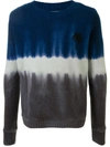 THE ELDER STATESMAN TIE-DYE PRINT CASHMERE JUMPER