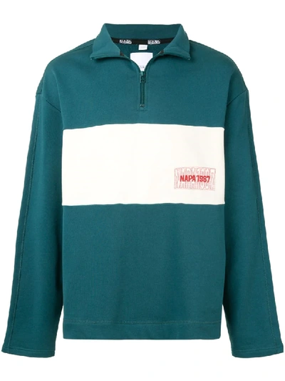 Napa By Martine Rose Embroidered Logo Pull-over In Green