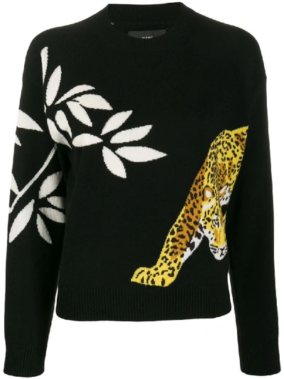 Alanui Jaguar Intarsia Jumper In Black