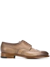 SANTONI PERFORATED OXFORD SHOES