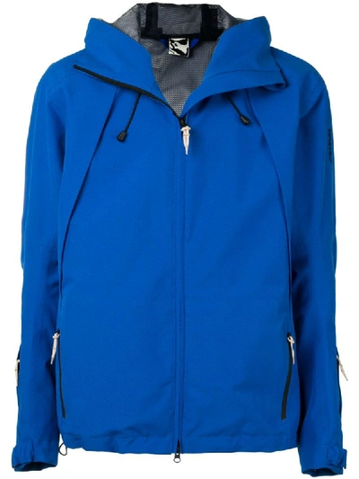 Gr10k Hooded Zip-up Jacket In Blue