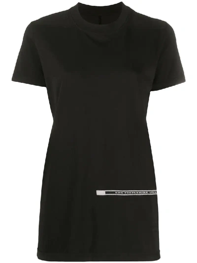 Rick Owens Drkshdw 'level' T-shirt Mit Patches In Black