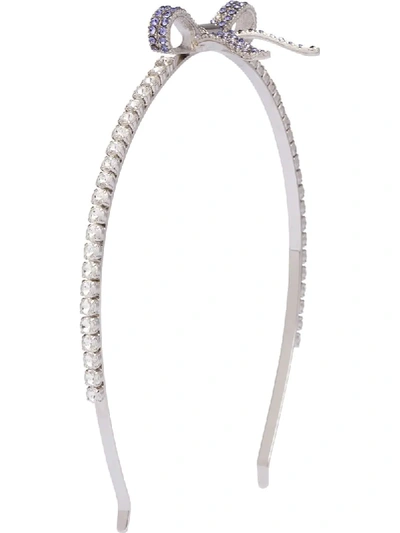 Miu Miu Crystal Bow Headband Buy Miu Miu Black Crystal & Bow Embellished Headband For  main image 4