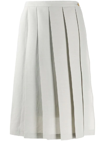 Chalayan Pleated Midi Skirt In Grey